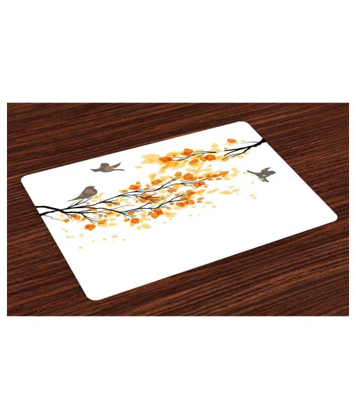 Rustic Fall Table Liners, Set of 4