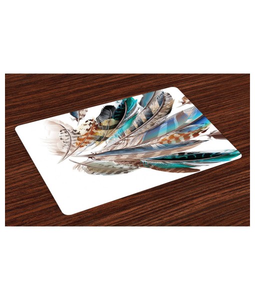 Feathers Place Mats  Set of 4