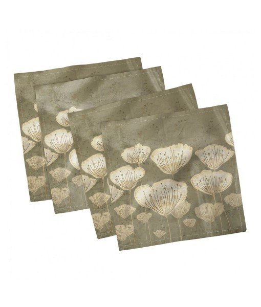 Floral Set of 4 Napkins  12