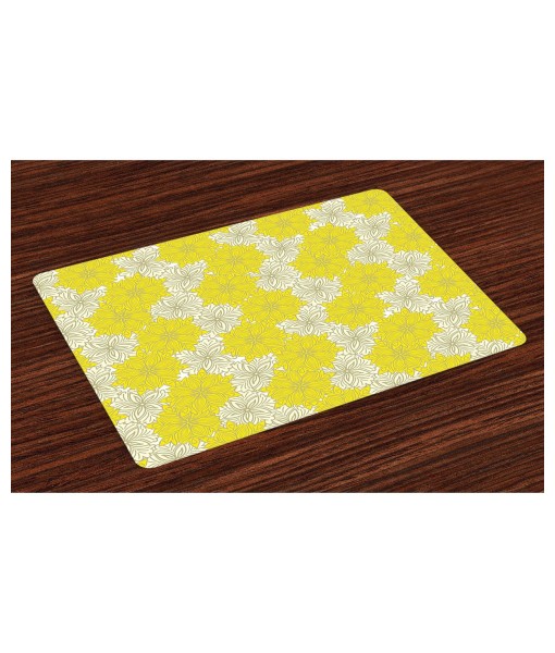 Flower Place Mats  Set of 4