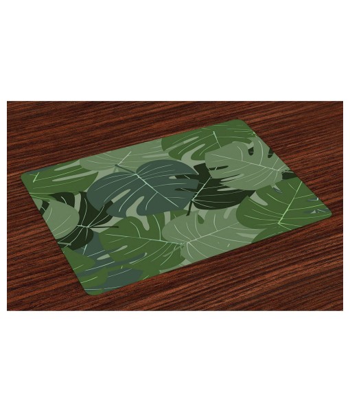 Forest Green Place Mats  Set of 4