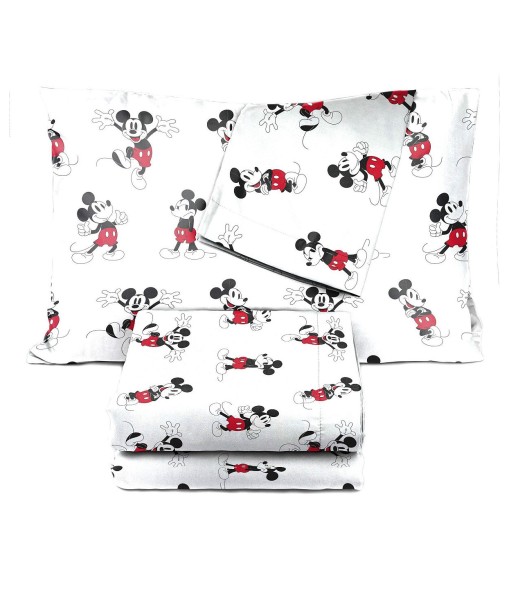 Disney Mickey Mouse Face Emotions 100% Organic Cotton Twin Sheet Set