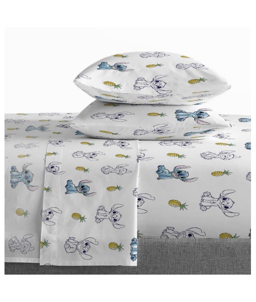 Disney Lilo & Stitch Watercolor Vibes 100% Organic Cotton Queen Bed Set