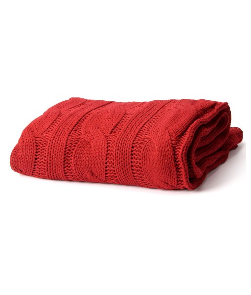 Soft Knitted Dual Cable Throw