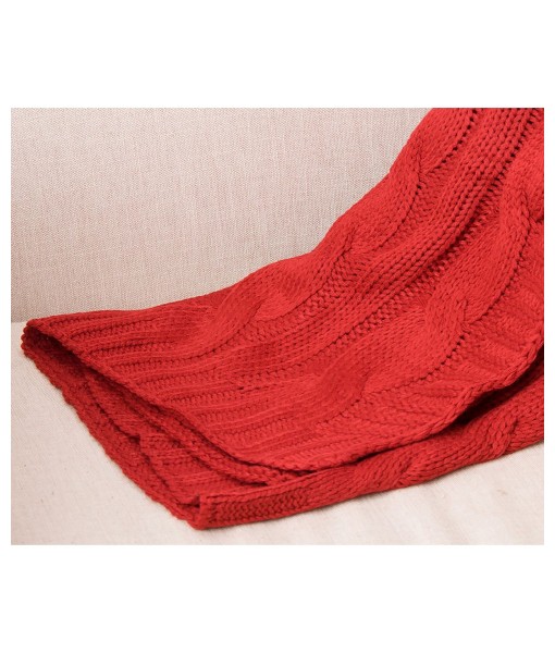 Soft Knitted Dual Cable Throw