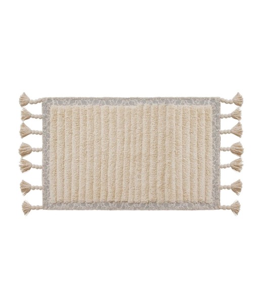 Overtufted Cotton Fringe Bath Rug  17