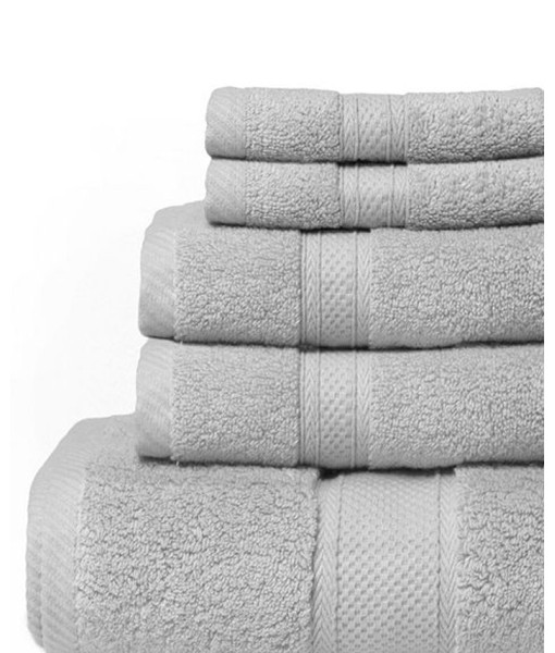 Hotel Zero Twist 6-Piece 100% Cotton Bath Towel Set