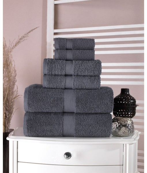 Bomonti Turkish Cotton Towel 6 Piece Set