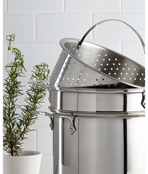 Stainless Steel 12 Qt. Covered Multi Pot with Pasta & Steamer Inserts